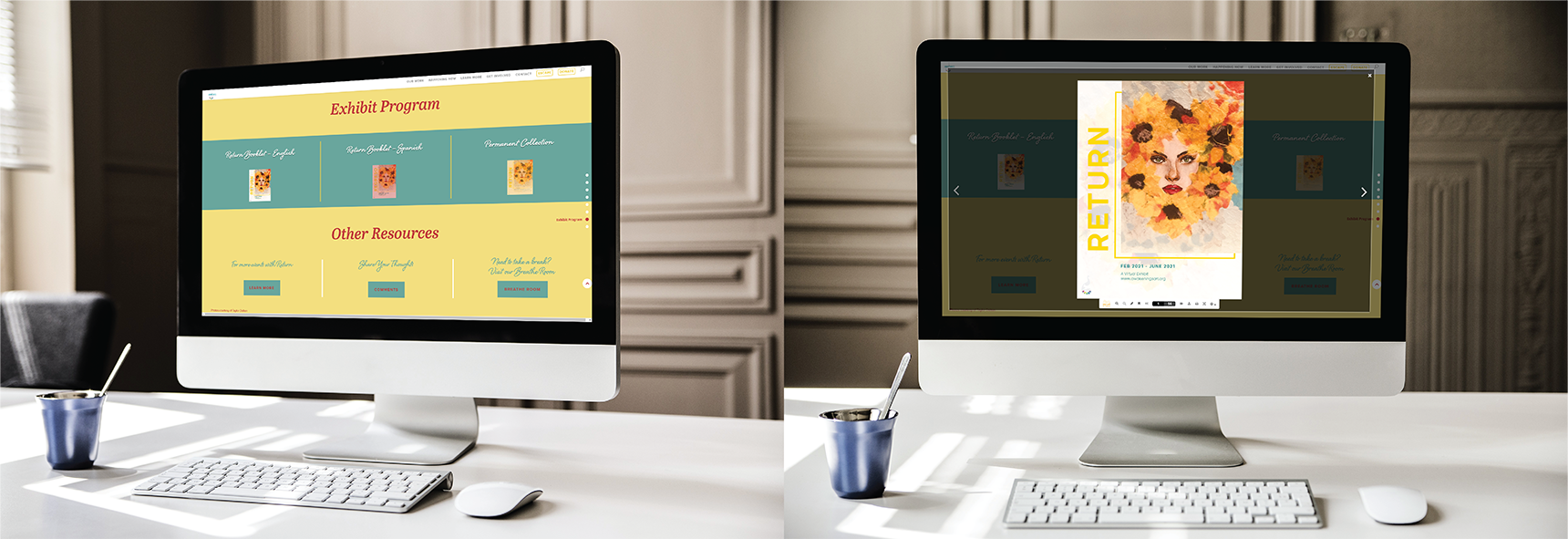 Awakenings Return Virtual Exhibit Program Booklet Mockup