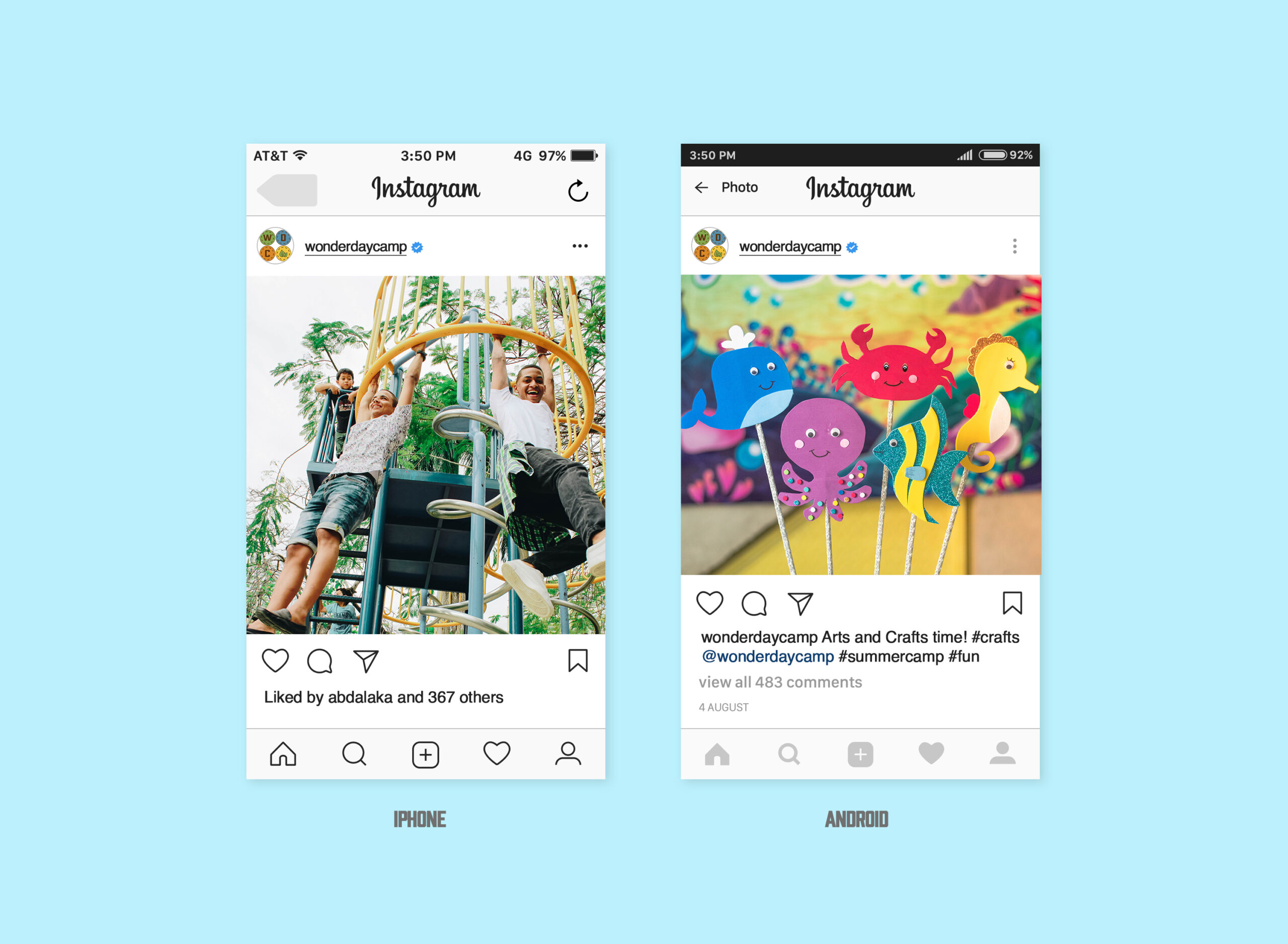 Wonder Day Camp Social Media-Instagram Mockup